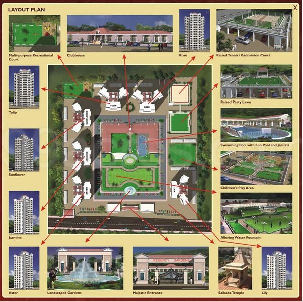 Regency Gardens 2 BHK floor plan